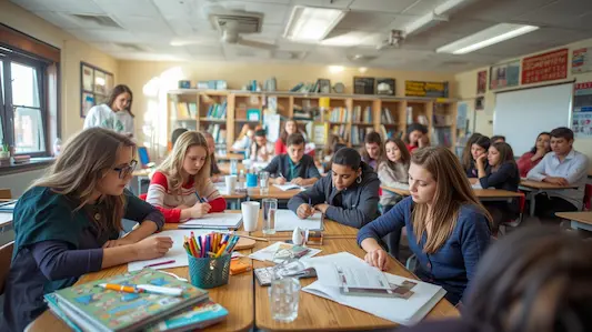 "Slide Vault AI Mastery interactive classroom training session - students learning artificial intelligence and machine learning concepts through hands-on workshops and collaborative education"